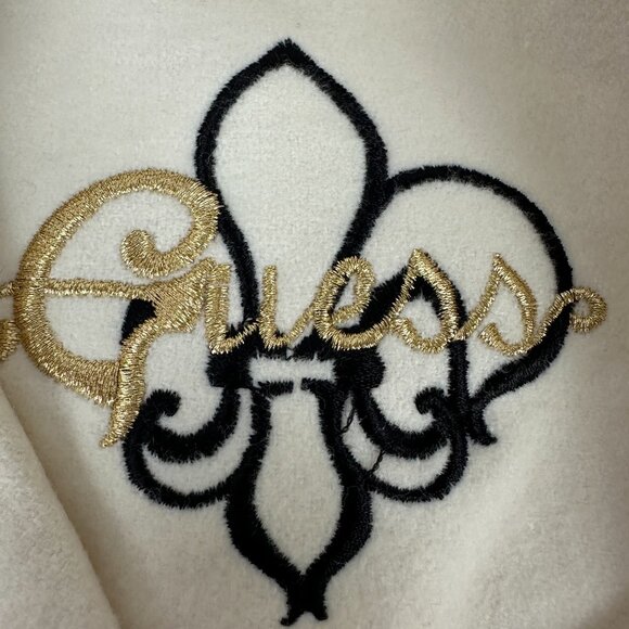 Guess Women's Ivory Wool-Blend Peacoat Size PL - Picture 3 of 7